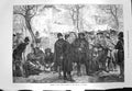 Original Old Antique Print 1873 Scene Spain Carlist Prisoners Alhambra Granada