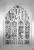 Original Old Antique Print 1873 Shakspeare Memorial Window Stratford-On-Avon