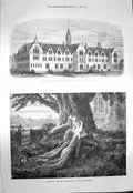 Old Antique Print 1873 College Ministers Daughter Milton Lyceum Theatre 19th