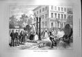 Original Old Antique Print 1873 Scene Vienna Watering Streets People Victorian