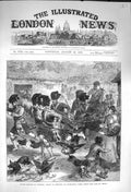 Antique Old Print *3988 1873 Dartmoor Attack Sheepstor Highlanders Mead Farm