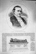 Original Old Antique Print 1873 Rev. HarBrowne Bishop Winchester Waldegrave