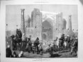 Original Old Antique Print 1873 Celebration Victory Native Siers Horses War