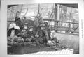 Original Old Antique Print 1873 Scene Board Dundee Steamer Passengers Ship 19th