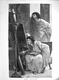 Original Old Antique Print 1873 Alma Tadema Picture Ladies Art Painting 19th