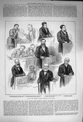 Original Old Antique Print 1873 Court Trial Tichborne Claimant Snelson Victorian
