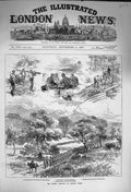 Original Old Antique Print 1873 Cannock Chase Marsh Bridge Devil'S Drumble Army