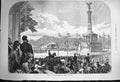 Original Old Antique Print 1873 Unveiling Sedan Column Victory Berlin Germany