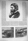 Original Old Antique Print 1873 Professor Williamson Science Railway Guildford