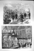 Old Antique Print 1873 Vienna English Court Elcho Challenge Mayor Dublin 19th