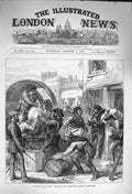 Original Old Antique Print 1873 Civil War Spain Insurgents Carthagena Tor 19th