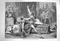 Original Old Antique Print 1873 Scene Antony Cleopatra Drury Lane Theatre 19th