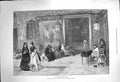Original Old Antique Print 1873 Church Door Spain Street Seller Fine Art 19th