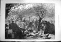 Old Antique Print 1873 Fete Day Normandy Apple Harvest Pigs Geese Donkey 19th