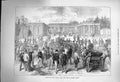 Old Antique Print 1873 Scene Outside Grand Trianon Trial Marshal Bazaine 19th