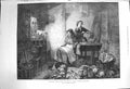 Original Old Antique Print 1873 Scene Prepairing Spring Flowers Market Fine Art