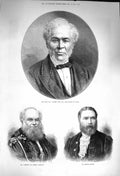 Original Old Antique Print 1873 Andrew Lusk Alderman Sheriff Whetham Victorian