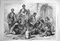 Original Old Antique Print 1873 Georgian Mountaineers 19th Century