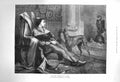 Original Old Antique Print 1873 Tired Attendant Sleeping Man Dog Fine Art 19th