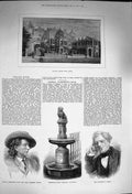 Old Antique Print 1873 Holland House Greyfriars Bobby Parris General Ryan 19th