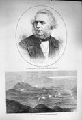 Old Antique Print 1873 Charles Reed London School Mount Porman Carthagena 19th
