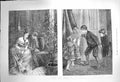 Original Old Antique Print 1873 Children Hide Seek Man Lady Romance Victorian