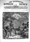 Original Old Antique Print 1874 War GCoast Africa Ashantee Ambush Victorian