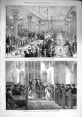 Original Old Antique Print 1874 Christmas Newsboys Manchester Brompton Hospital