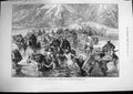 Original Old Antique Print 1874 Mission Yarkund Crossing River Shayok Khardung