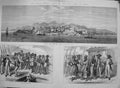 Original Old Antique Print 1874 GCoast Africa Freetown Sierra Leone Volta Ship 0