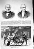 Old Antique Print 1874 Joseph Cowan Hinton Japan Temple Street Nagasaki 19th