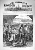 Old Antique Print 1874 Ashantee War Fantee Women Cape Coast Castle Africa 19th