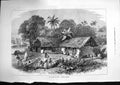Old Antique Print 1874 Famine India Bengal Village House Family Fine Art 19th