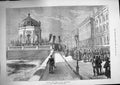 Old Antique Print 1874 Blessing Neva River Bridge St. Petersburg Russia 19th