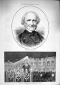 Original Old Antique Print 1874 John Pye Engraver Grand Theatre Moscow Wedding