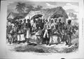 Original Old Antique Print 1874 Ashantee War Native King Making Road Coomassie