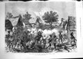 Original Old Antique Print 1874 Ashantee War Lord Gifford Advance Scouts Battle