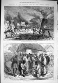Original Old Antique Print 1874 Ashantee War Lord Gifford Native Siers Warry