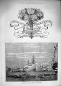 Original Old Antique Print 1874 Duchess Edinburgh Victoria Albert Ship Windsor