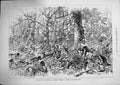 Original Old Antique Print 1874 Ashantee War Coomassie Siers Wounded River 19th