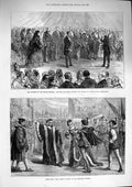 Old Antique Print 1874 Prince Imperial Camden Chiselhurst Theatre Queen 19th