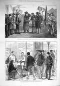 Original Old Antique Print 1874 Ashantee War Garnet Wolseley Portsmouth Thames