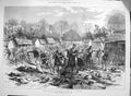 Original Old Antique Print 1874 Garnet Wolseley Entering Coomassie Africa Army