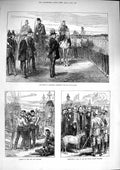 Old Antique Print 1874 Duke Cambridge 42Nd Highlanders Goat Fusiliers War 19th