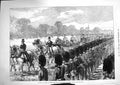 Original Old Antique Print 1874 Review Windsor Siers Ashantee War Queen England