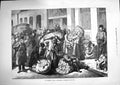 Original Old Antique Print 1874 Distress Paris Distribution Bedding Poor People