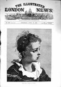 Original Old Antique Print 1874 Portrait Beautiful Young Girl Nina Victorian
