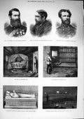 Original Old Antique Print 1874 Festing Glover Blake Ashantee Bishop Patteson