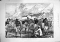 Old Antique Print 1874 Famine Bengal Loading Grain Carts Calcutta Native 19th
