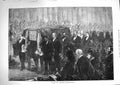 Original Old Antique Print 1874 Funeral Livingstone Westminster Abbey London